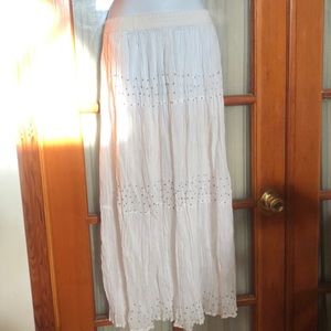 ✨Long White Jeweled Skirt✨